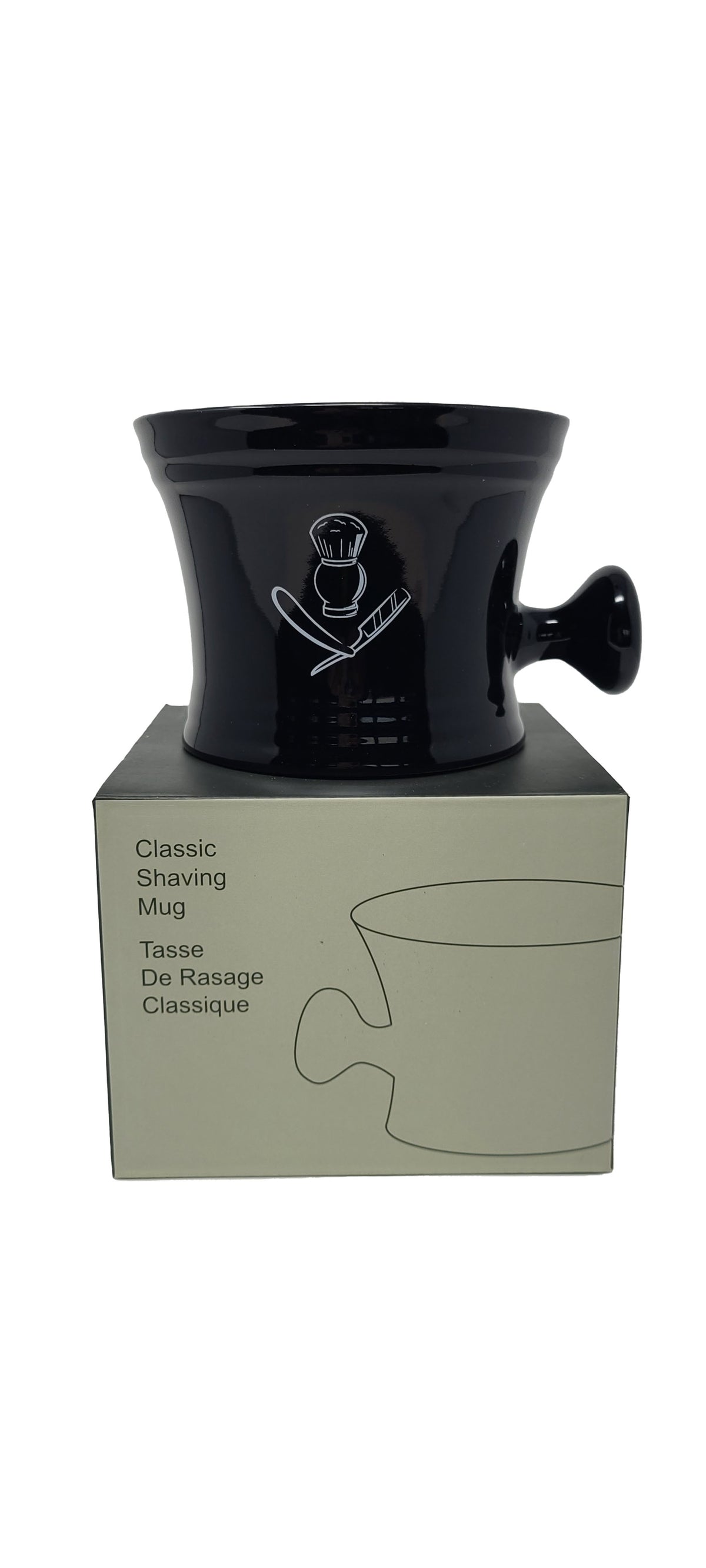 Vintage-style apothecary shaving mug