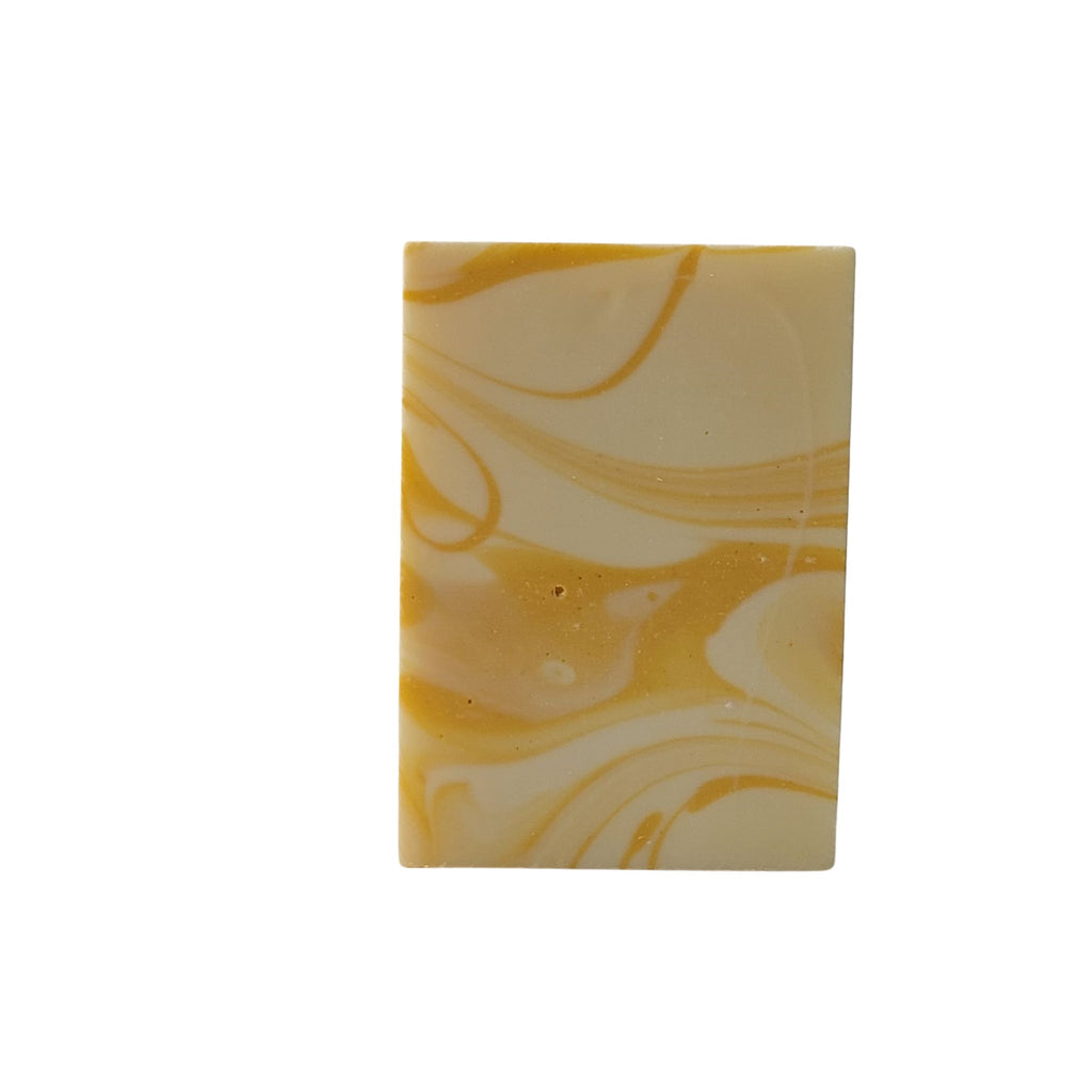 Mellow Yellow soap with beautiful yellow swirls, scented with refreshing lemon and lime essential oils.