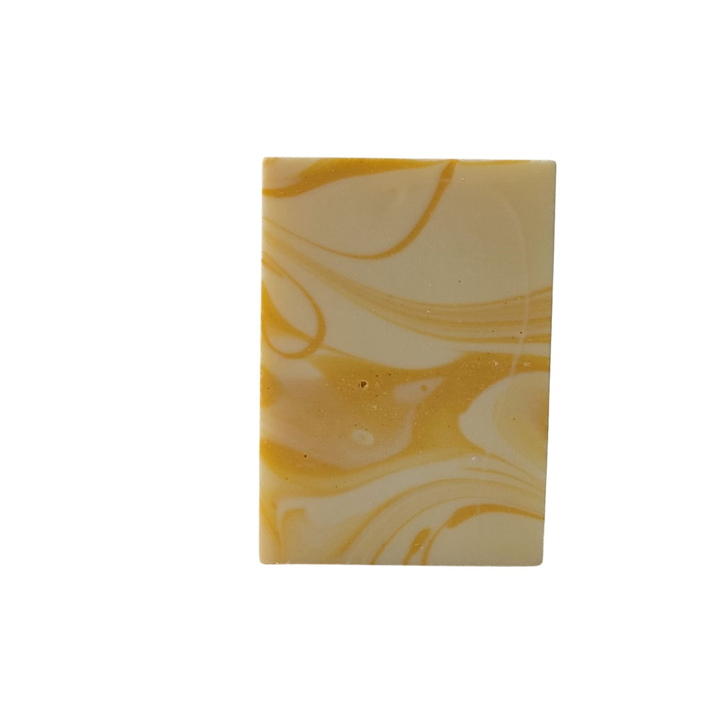 Mellow Yellow soap with beautiful yellow swirls, scented with refreshing lemon and lime essential oils.