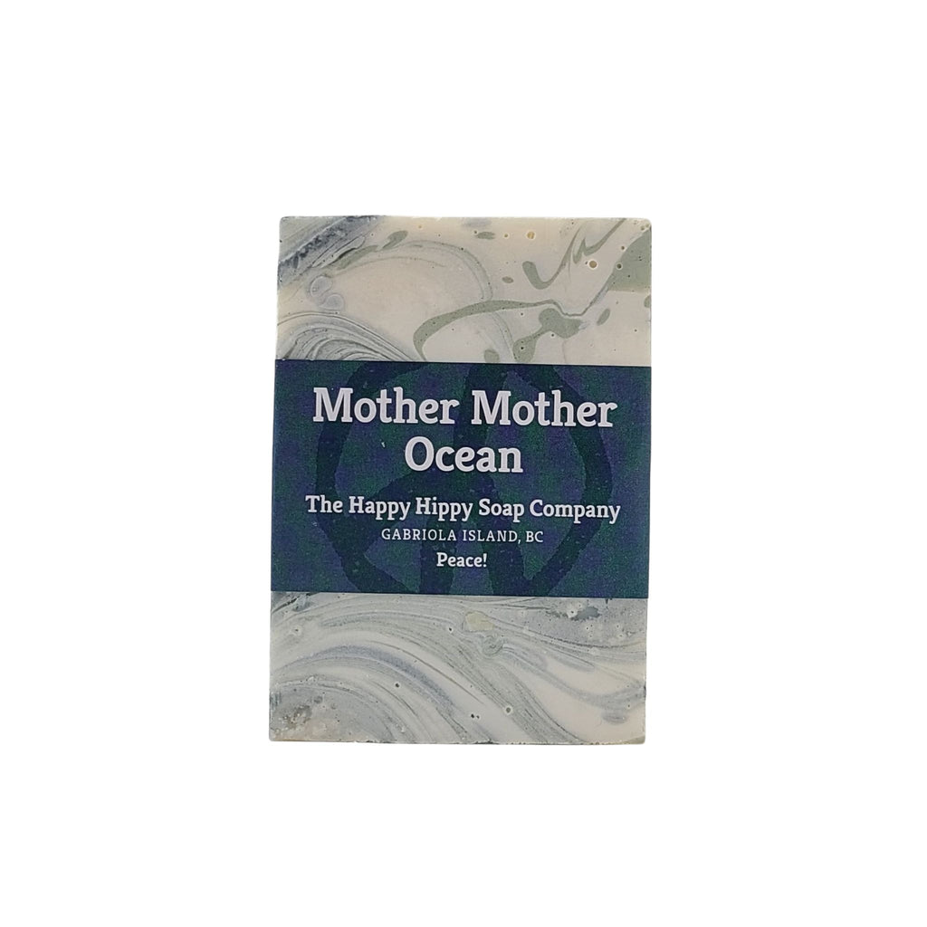 Mother Ocean Soap the only soap that will lather in salt water. Infused with the sweet scents of Rosemary, Peppermint and Spearmint
